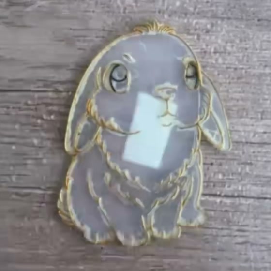 Contours fins d’un portrait de lapin avant la mise en couleur
