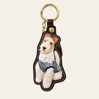 Custom Pet Portrait Leather Charm — Silhouette