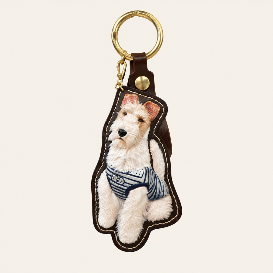 Custom Pet Portrait Leather Charm — Silhouette