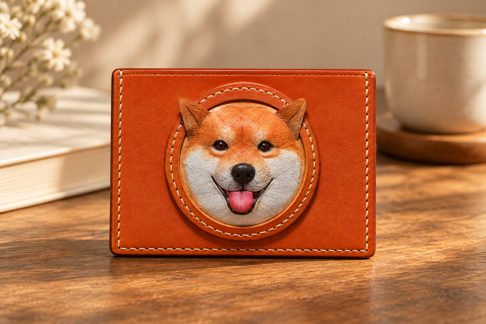 Portrait cardholder in everyday life